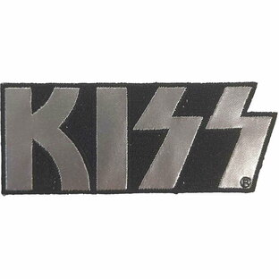 (キッス) Kiss オフィシャル商品 ロゴ クローム ワッペン アイロン接着 パッチ 【海外通販】の画像