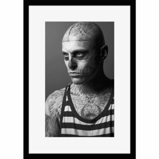 BW:Rick Genest/リック・ジェネスト/Zombie Boy/ゾンビボーイ/刺青タトゥーモデル/モノクロ写真フレーム-5(white mat/ホワイトマット)の画像