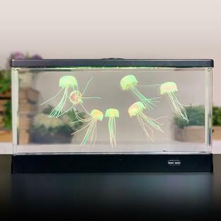 アクアリウム クラゲ ワイド(水槽 LEDライト くらげ おもちゃ 人工 フェイク 海月 水母 インテリア 自宅 おしゃれ 癒し)の画像