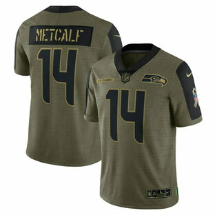 ナイキ メンズ ユニフォーム トップス DK Metcalf Seattle Seahawks Nike 2021 Salute To Service Limited Player Jersey Oliveの画像