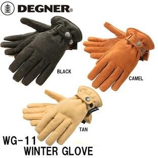 デグナー WG-11 ウインターグローブ WINTER GLOVE 牛革 透湿防水フィルム レザーグローブ 冬用 グローブ DEGNERの画像