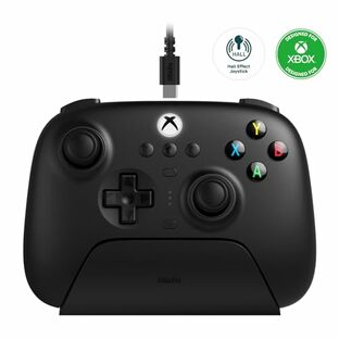 8BitDo Ultimate 3-mode Xboxのコントローラー、ホール効果トリガーとジョイスティック、Xbox Series X|S および Xbox One 用有線、Windows、Androidと互換性があります - 正式にライセンス (Black)の画像