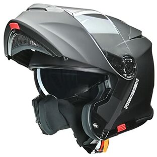 リード工業(LEAD) バイク用 インナーシールド付き システムヘルメット REIZEN (レイゼン) マットブラック LLサイズ (61-62cm未満)の画像