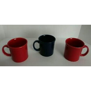 【送料無料】キッチン用品・食器・調理器具・陶器 フィエスタウェアジャワマグカップハンドルオンスコボルトレッド3 Fiesta Ware HLC Java Mugs Cups D Handle 12 Oz Cobolt Red USAの画像