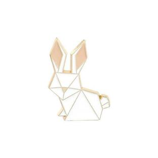 ピンズ ピン バッジ ブローチ (うさぎ 兎 ウサギ) アニマル 動物 折紙 折り紙 送料無料の画像