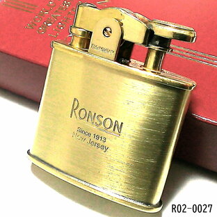 RONSON オイルライター ロンソン ブラスサテン スタンダード ゴールド かっこいい メンズの画像