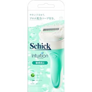 Schick(シック) イントゥイション 敏感肌用 ホルダー(刃付き+替刃1コ)カミソリ 女性 グリーンの画像