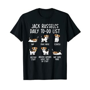 ジャック・ラッセル・テリア毎日のやることリスト犬 Tシャツの画像