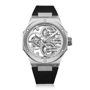 【受注生産】腕時計 フルスケルトントゥールビヨン 機械式 手巻き サファイアガラス メンズ 40代 ケース幅:43mm ZEROO T8 THE ORION 品番:ZT008SWBの画像