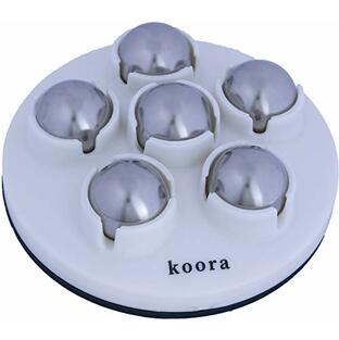 グローバルアロー koora クーラ フットマッサージローラー Cream 足裏 お風呂 水濡れOK φ11×h4.5cmの画像