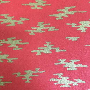 新もみ紙 金雲 赤 もみ紙 日本の伝統色 大判 60ｘ90cm 厚手の画像