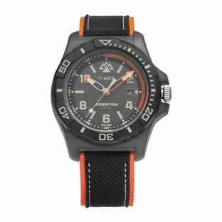 [タイメックス] Expedition North ブラック 文字盤 再生プラスチック ミネラルガラス ソーラー 46MM アメリカ 時計 腕時計 ブランド TW2V66100 オレンジの画像