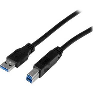 StarTech.com USBケーブル/USB 3.0(5Gbps)/2m/Type-A - Type-B/オス - オス/USB IF認証/SuperSpeed USB 3.2 Gen1 規格準拠/ブラック/USB タイプB 変換 コード アダプターケーブル 1個の画像