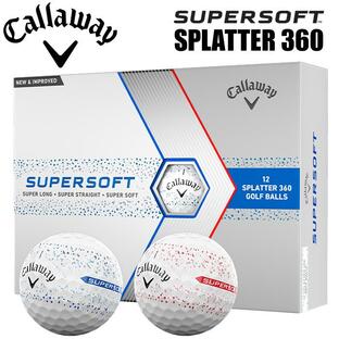 【期間限定】 数量限定品 キャロウェイ ゴルフ スーパーソフト SPLATTER 360 ゴルフボール 1ダース 12球入り 2024モデル 【sbn】の画像