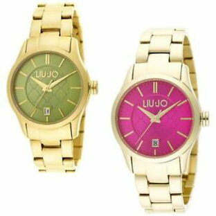 【送料無料】腕時計 ウォッチ テンポドナリュジョテスカサグリーンゴールドorologio solo tempo donna liu jo tess cassa acciaio pvd oro quadrante verde fucsの画像