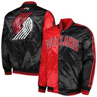 NBAオフィシャル メンズ アウタージャケット Portland Trail Blazers Jacket （Red） トレイルブレイザーズの画像