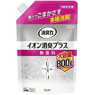 消臭力 クリアビーズ イオン消臭プラス 部屋 部屋用 大容量 消臭剤 つめかえ 無香料 800gの画像