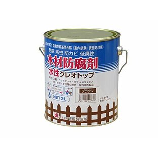 吉田製油所水性木材防腐剤 水性クレオトップ 2L ブラウンの画像