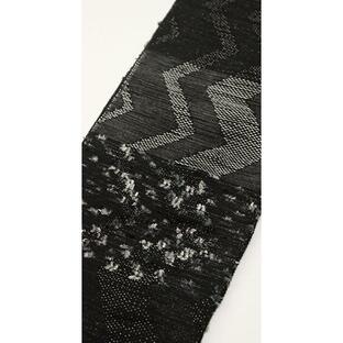 半幅帯 着物 日本製 米沢織 綿 コットン オールシーズン 4.35m 16cm幅 ブラックの画像