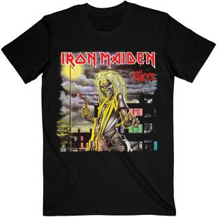 (アイアン・メイデン) Iron Maiden オフィシャル商品 ユニセックス Killers Cover Tシャツ 半袖 トップス RO947 (ブラッの画像