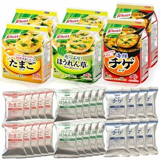 クノール フリーズドライスープ 3種28食セット アソート 詰め合わせ たまご ほうれん草 ベーコン 海鮮 チゲ 野菜スープ 韓国 スープの画像