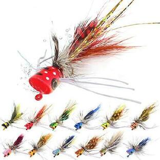 Popper-Flies-for-Fly-Fishing-Topwater-Panfish-Bluegill-Bass-Poppers Flies Bugs Luresの画像