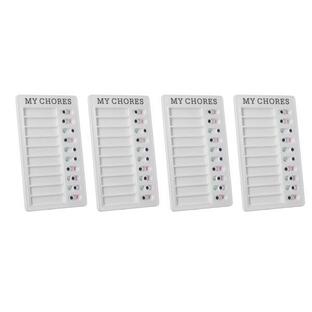 GRUO チェックリストボード、DIYメッセージ用のポータブル4ピース取り外し可能な紙雑用チャートの画像