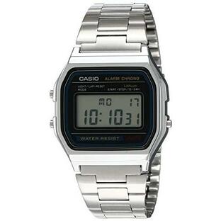 腕時計 カシオ メンズ A158W-1 Casio Men's A158WA-1DF Stainless Steel Digital Watchの画像
