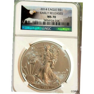 コイン コレクタブル シルバー イーグル 早期リリース MS 70 認定 NGC 2014Coin Collectible Silver Eagle Early Release MS 70 Certified NGC 2014の画像