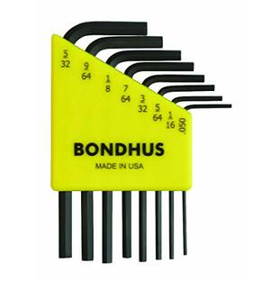 BONDHUS(ボンダス) 六角レンチセット ショート 8本組 インチタイプ HLX8Sの画像