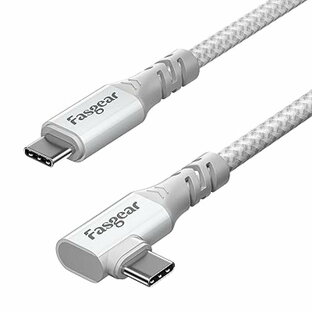 Fasgear USB C to Type C 3.2 Gen 2x2 Cable, 20Gbps 100W Charging 4K Video USB-C Cord 90 Degree Compatible for Mac-book Pro,i-Pの画像