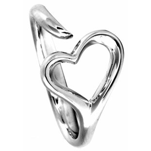 Tiffany&Co. ティファニー指輪オープンハート リング スターリングシルバー愛することへの祝福の意エルサペレッティ4.0（約7号）4.5（約8号）5.0（約9号）5.5（約10号）6.0（約11号）6.5（約13号）(約14号 16号）シンプルで刺激的なシェイプの画像