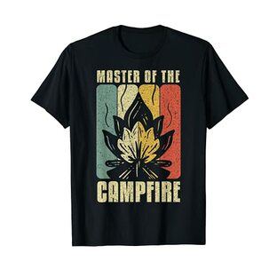 Master of the Campfire ボンファイア アウトドア アドベンチャー キャンパー トップ Tシャツの画像