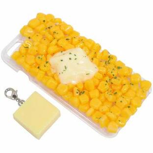 日本職人が作る食品サンプル iPhoneSE2ケース チャーム付 コーンバター IP-740の画像