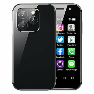 ATEVENSEE XS14PRO ミニスマートフォン 4G対応 ミニ携帯電話 超小型3インチ デュアルSIMカード 軽量 3GB+64GB 2600mAh電池/WIFI/GPS/Google Play 顔認証 Android(黒)の画像