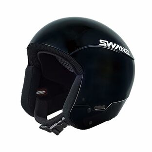 SWANS(スワンズ) スキー スノーボード ヘルメット 大人用 レーシング FIS認証 HSR-90 FIS P1 BK ブラック XLサイズ(60cm-61cm)の画像