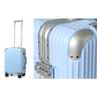 ふるさと納税 [PROEVO]アルミフレーム スーツケース ストッパー付き 機内持ち込み S (エンボス/アイスブルー) [12001] AY291 福岡県大木町の画像