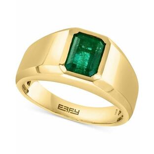 エフィー コレクション リング アクセサリー メンズ EFFY® Men's Emerald Solitaire Ring (2 ct. t.w.) in 14k Gold Goldの画像