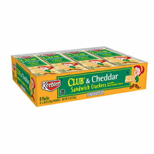 キーブラー クラブとチェダー サンドイッチ クラッカー、シングル サーブ、1.38 オンス パッケージ (8 枚入り) (12 個パック) Keebler Club and Cheddar Sandwich Crackers, Single Serve, 1.38 oz Packages (8 Count)(Pack of 12)の画像