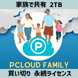 pCloud ファミリー 2TB 生涯ライセンス | Windows/Mac/Linux/iOS/Android マルチデバイス対応 クラウドストレージ [オンライン認証版]の画像