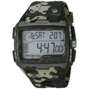 Timex Men's TW4B029009J Expedition Grid Shock Green Camo Resin Strap Watchの画像