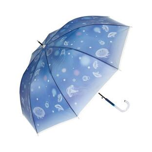 【Wpc．】【Wpc.公式】［ビニール傘］えのすい×Wpc. アンブレラ おやすみ、クラゲ 親骨61cm 大きい ジャンプ傘 傘 レディース 雨傘 長の画像