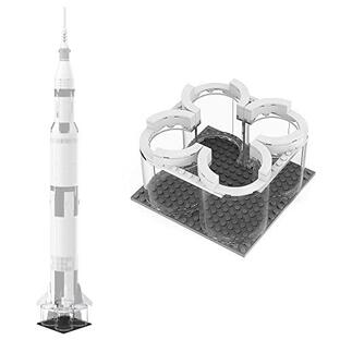 レゴ用発射台NASAアポロサターンV 21309・92176型宇宙模型ロケット科学棟キット創造事業モデル棟 (53個)の画像