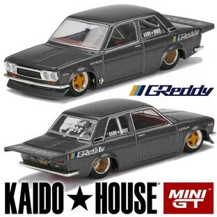Kaido House MiniGT/街道ハウス ミニカー 1/64 KaidoHouse Datsun 510 ProStreet GREDDY KHMG017 (グレー)の画像