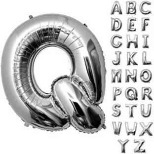 アルファベット A～Z シルバー バルーン 文字 バルーン アルファベット 組み合わせ サイズ約100cm /40inch 装飾・演出 風船 誕生日 バーの画像