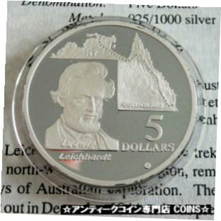 オーストラリア 1994 偉大な探検家ルートヴィヒ ライカート シルバー プルーフ $5 - coaAUSTRALIA 1994 GREAT EXPLORERS LUDWIG LEICHHARDT SILVER PROOF $5 - coaの画像