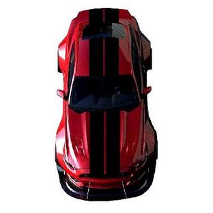 ダブル12 "センタービニールRally Racing Stripes (Fitsフォード・マスタング＆ Shelby) PC-Mustang-2Stripe-12-12-V-BlackMatteの画像