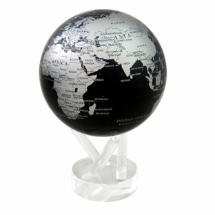 光で回る地球儀 ムーバグローブ MOVA Globe 6インチ 惑星・衛星シリーズ (シルバー＆ブラックメタリックの画像