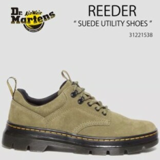 Dr.Martens ドクターマーチン シューズ REEDER SUEDE UTILITY SHOES 31221538 DMS OLIVE E.H.Suede オリーブ スエード レザーの画像