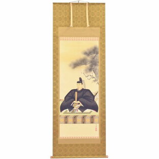 掛軸 翠峰オリジナル 天神様 尺八 忠信 京正表具 軸先九谷焼 500462の画像